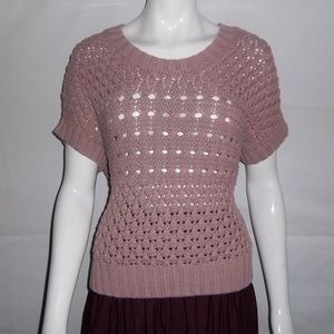 Apt 9 Short Sleeve Crochet Top Sz M